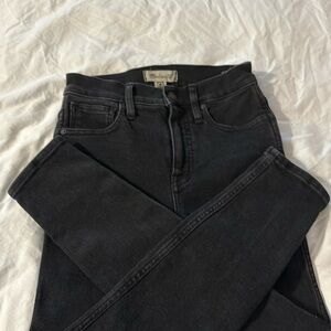 Madewell 26p black heavy jeans. High rise/skinny jeans